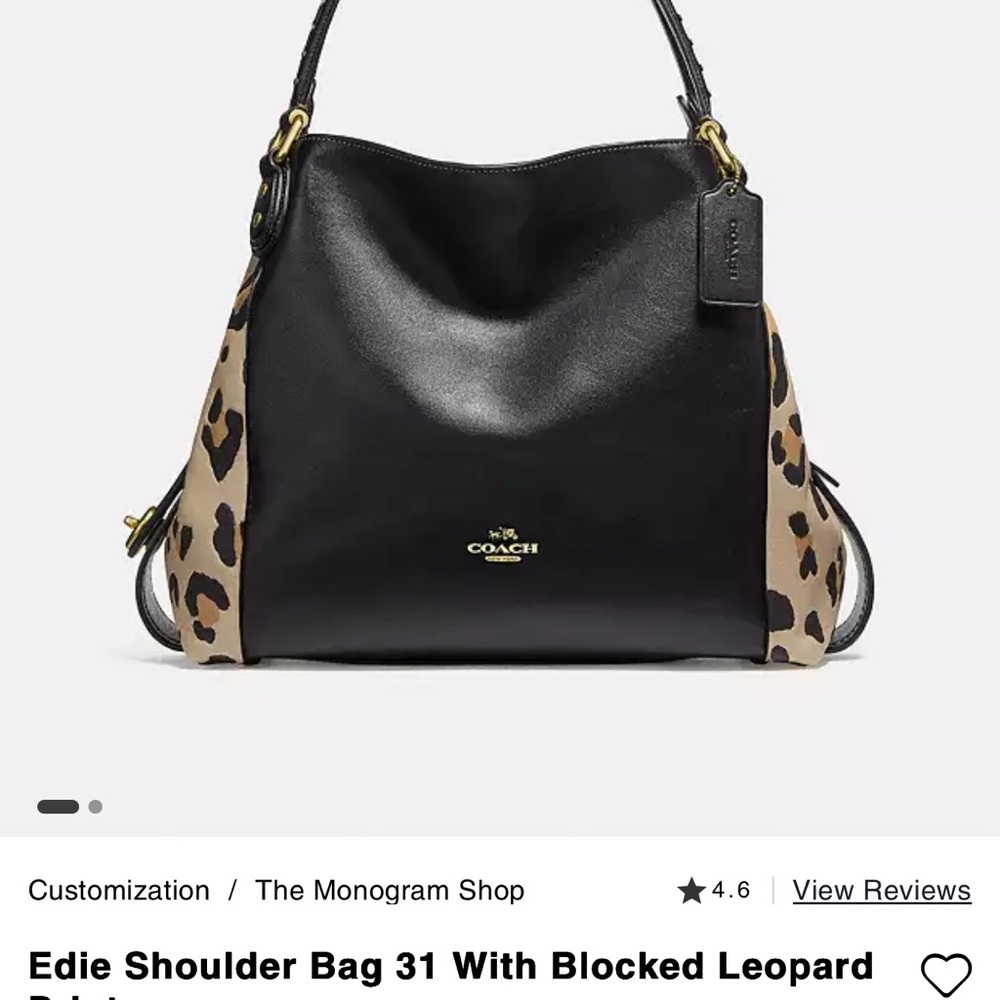 Coach Black and Tan Shoulder Bag with Gold Hardware